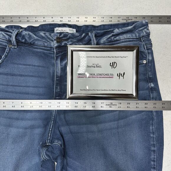 Kancan Jeans Womens 22 Skinny Blue Stretch Denim Distressed Grunge - Picture 7 of 13